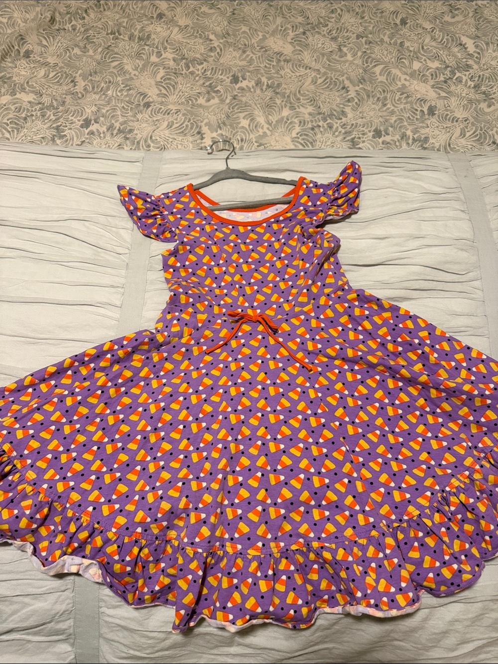 Size 8/10 Eleanor Rose Purple Candy Corn Print Twirl Dress